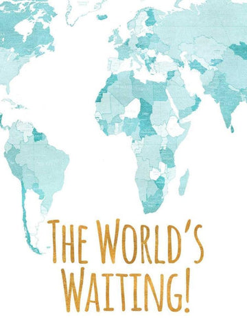 The Worlds Waiting White Modern Wood Framed Art Print with Double Matting by Studio, Sd Graphics