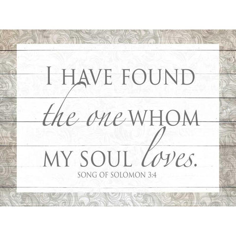 Song of Solomon White Modern Wood Framed Art Print by Studio, Sd Graphics