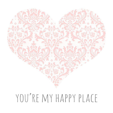 Youre My Happy Place White Modern Wood Framed Art Print by Medley, Elizabeth