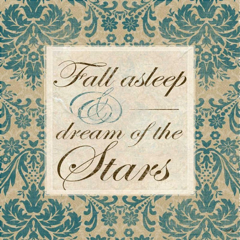 Fall Asleep and Dream of the Stars White Modern Wood Framed Art Print with Double Matting by Medley, Elizabeth