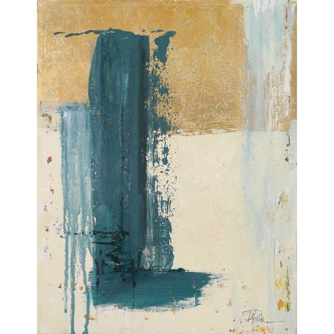 The Blue Stain Black Modern Wood Framed Art Print with Double Matting by Pinto, Patricia