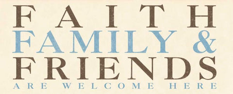 Family Phrase I White Modern Wood Framed Art Print with Double Matting by SD Graphics Studio