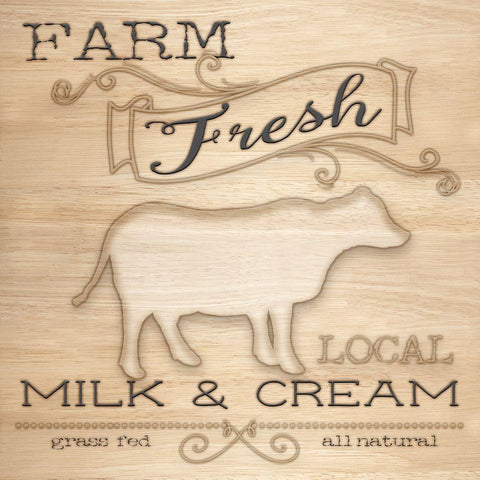 Country Organic Dairy I White Modern Wood Framed Art Print with Double Matting by Metz, Andi