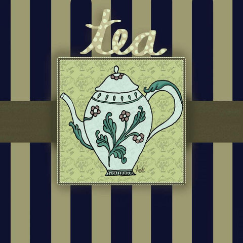 Tea Art I White Modern Wood Framed Art Print by Metz, Andi