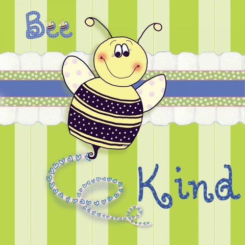 Bee II White Modern Wood Framed Art Print with Double Matting by Metz, Andi