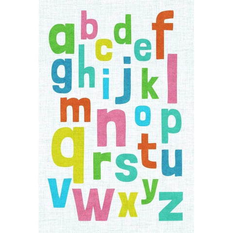 Alphabet of Colors I White Modern Wood Framed Art Print by Studio, Sd Graphics