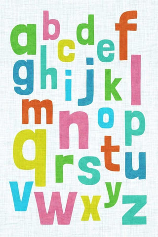 Alphabet of Colors I White Modern Wood Framed Art Print with Double Matting by Studio, Sd Graphics
