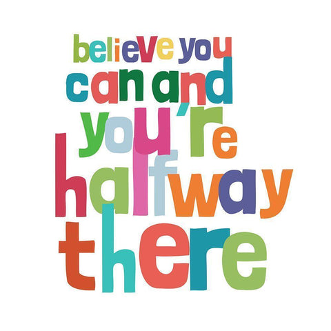 Happy Words II Black Modern Wood Framed Art Print with Double Matting by SD Graphics Studio