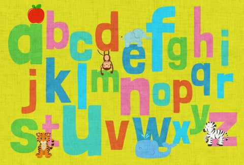 Alphabet of Colors II Black Ornate Wood Framed Art Print with Double Matting by Studio, Sd Graphics