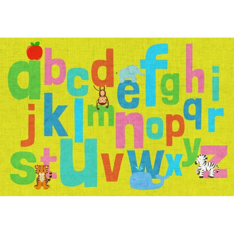 Alphabet of Colors II Black Modern Wood Framed Art Print by Studio, Sd Graphics
