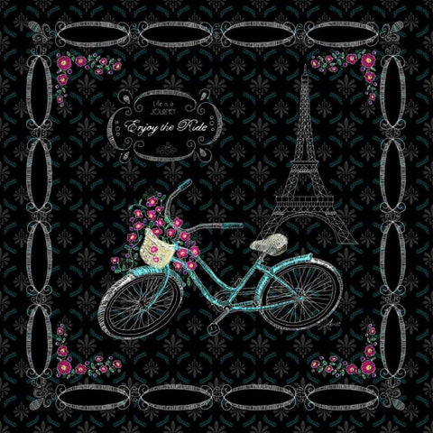 Parisian Tour II Black Modern Wood Framed Art Print by Metz, Andi