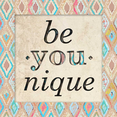 Be You Nique Black Modern Wood Framed Art Print by Biscardi, Nicholas