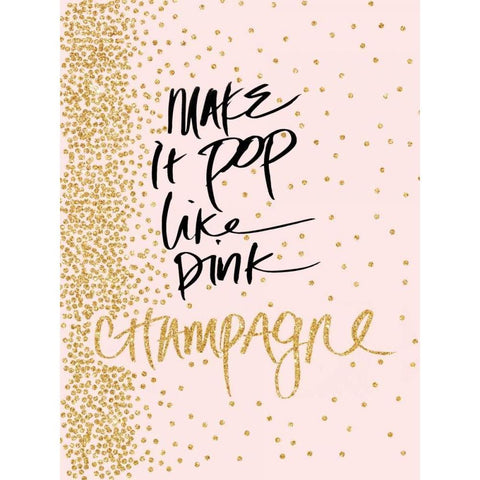 Make it Pop like Pink Champagne Gold Ornate Wood Framed Art Print with Double Matting by Studio, Sd Graphics