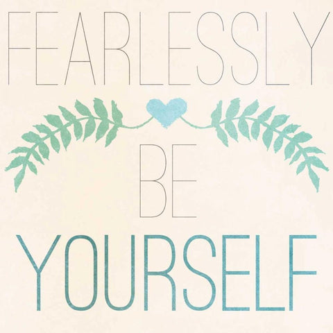 Fab Self II (Fearlessly Be Yourself) Black Ornate Wood Framed Art Print with Double Matting by SD Graphics Studio