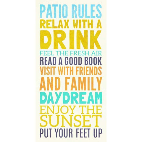 Beach Rules II Gold Ornate Wood Framed Art Print with Double Matting by SD Graphics Studio