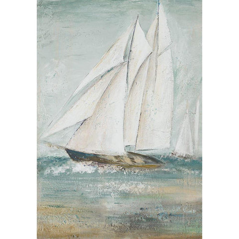 Cape Cod Sailboat Vertical Black Modern Wood Framed Art Print by Pinto, Patricia