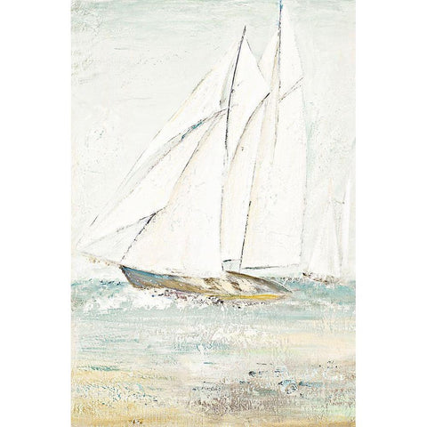 Cape Cod Sailboat I Black Modern Wood Framed Art Print with Double Matting by Pinto, Patricia