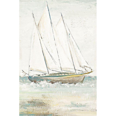 Cape Cod Sailboat II Black Modern Wood Framed Art Print by Pinto, Patricia