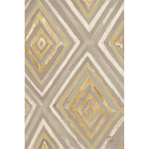 Neutral Ikats Black Modern Wood Framed Art Print with Double Matting by Pinto, Patricia