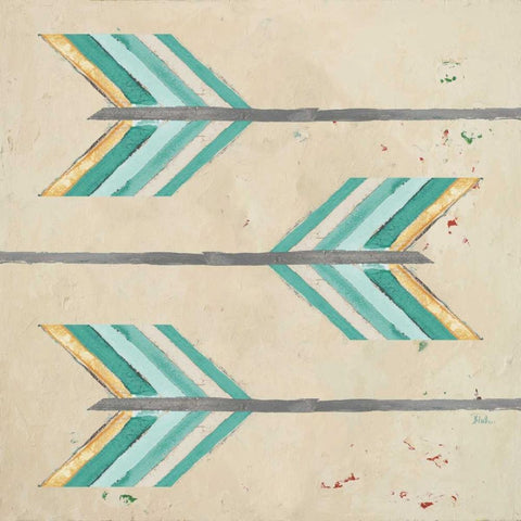 Feather Arrows White Modern Wood Framed Art Print by Pinto, Patricia