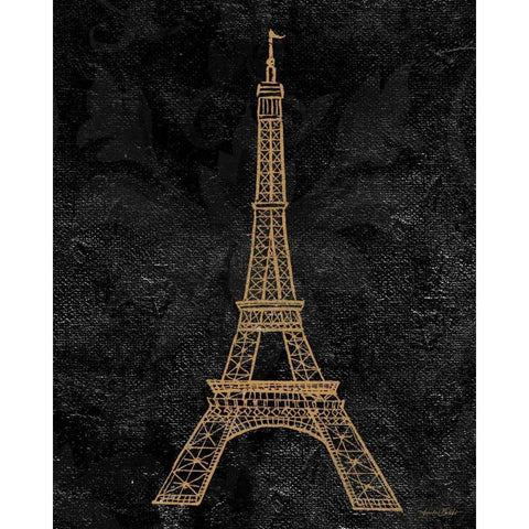 Elegant Paris Gold Gold Ornate Wood Framed Art Print with Double Matting by Baliko, Linda