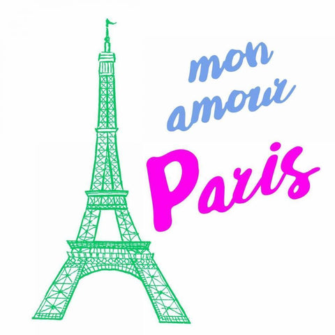Vibrant Paris Gold Ornate Wood Framed Art Print with Double Matting by Baliko, Linda