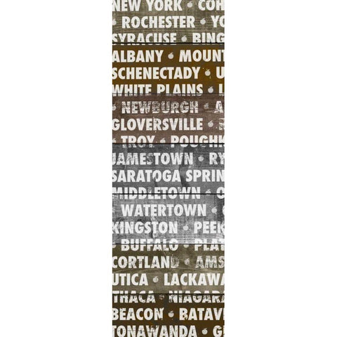 Cities on Wood White Modern Wood Framed Art Print by Meneely, Dan
