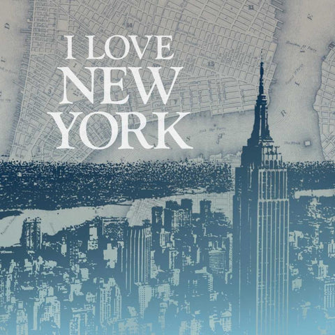 City Love II Black Modern Wood Framed Art Print with Double Matting by Meneely, Dan