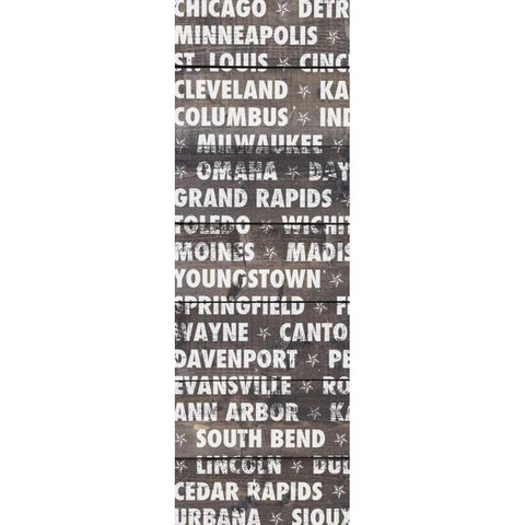 Midwest Wood Type Gold Ornate Wood Framed Art Print with Double Matting by Meneely, Dan