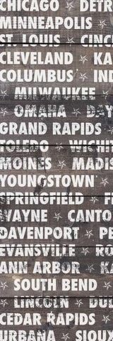 Midwest Wood Type Black Ornate Wood Framed Art Print with Double Matting by Meneely, Dan