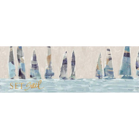 Sailing Inspiration I Black Modern Wood Framed Art Print with Double Matting by Meneely, Dan