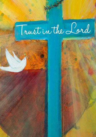 Trust in the Lord Black Ornate Wood Framed Art Print with Double Matting by Maria, Robin