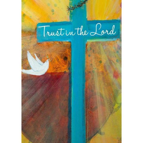 Trust in the Lord Black Modern Wood Framed Art Print by Maria, Robin