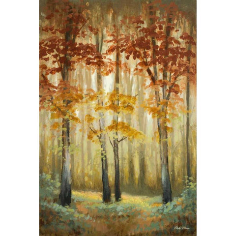 Woodland Glow I Gold Ornate Wood Framed Art Print with Double Matting by Marcon, Michael