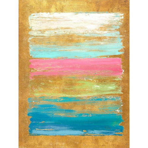 The Palette with Pink White Modern Wood Framed Art Print by Pinto, Patricia