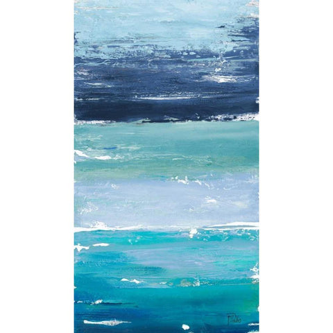 The Blue Palette Black Modern Wood Framed Art Print by Pinto, Patricia