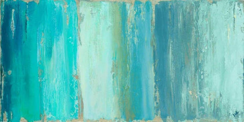 The Blue Palette White Modern Wood Framed Art Print with Double Matting by Pinto, Patricia