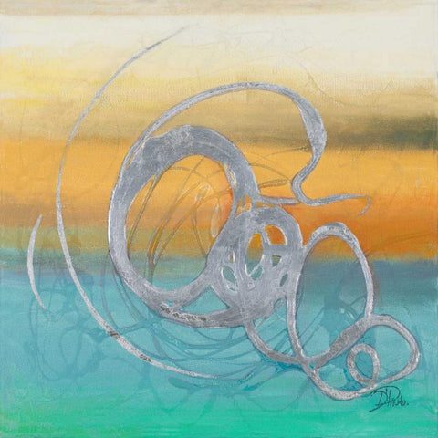 Runaway I White Modern Wood Framed Art Print with Double Matting by Pinto, Patricia