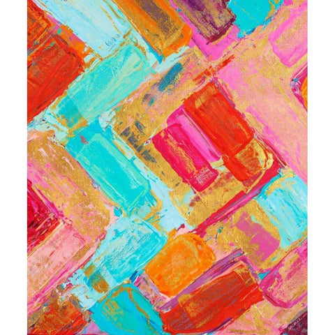 Vibrant Internodes Black Modern Wood Framed Art Print by Coolick, Ann Marie