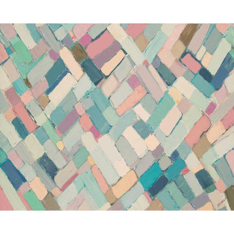 Infinity Pastels White Modern Wood Framed Art Print by Coolick, Ann Marie