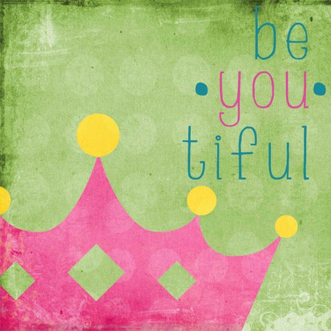Be You Crown I Black Ornate Wood Framed Art Print with Double Matting by Sundance Graphics