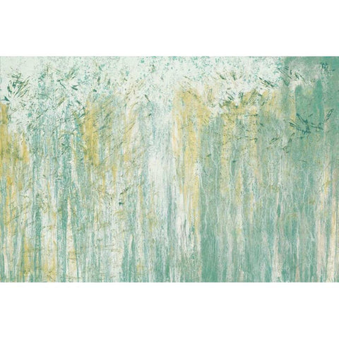 Teal Ambient Surround Gold Ornate Wood Framed Art Print with Double Matting by Mercado, M.