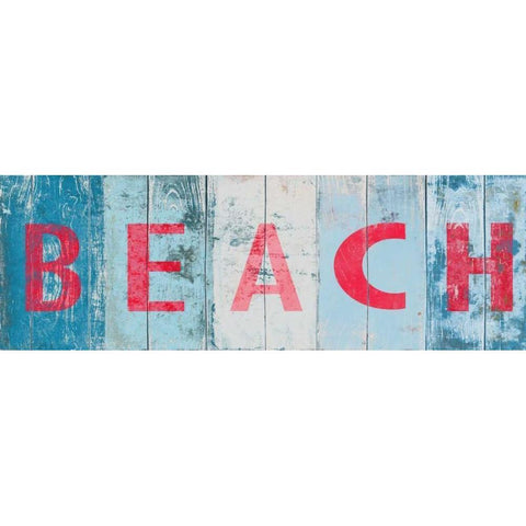 Beach and Sand I White Modern Wood Framed Art Print by SD Graphics Studio