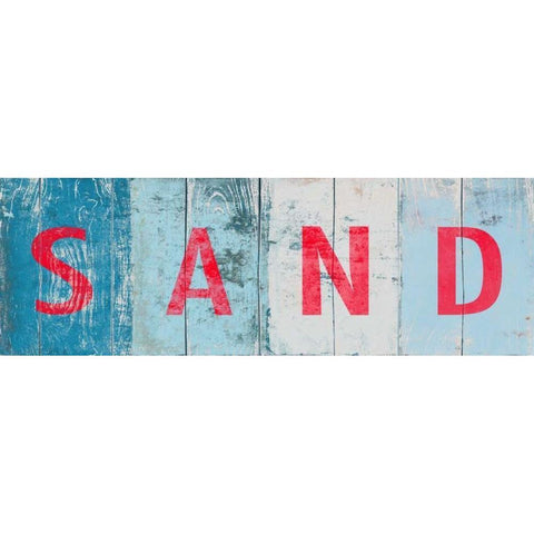 Beach and Sand II White Modern Wood Framed Art Print by SD Graphics Studio