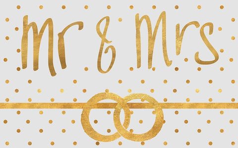 Bride and Groom White Modern Wood Framed Art Print with Double Matting by SD Graphics Studio
