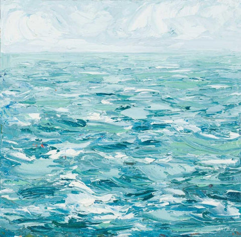 Rough Waters Black Ornate Wood Framed Art Print with Double Matting by Coolick, Ann Marie