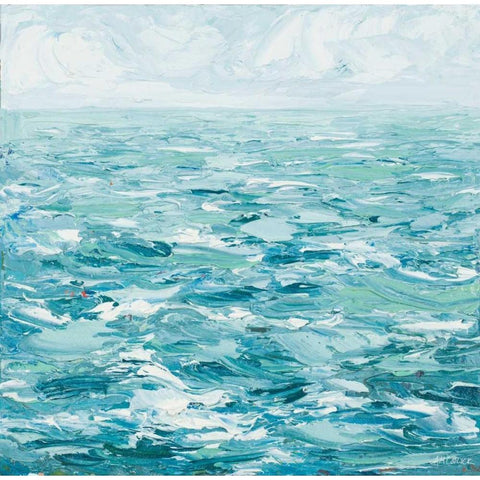 Rough Waters White Modern Wood Framed Art Print by Coolick, Ann Marie