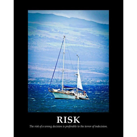 Risk Black Modern Wood Framed Art Print with Double Matting by Nawrocke, Bruce