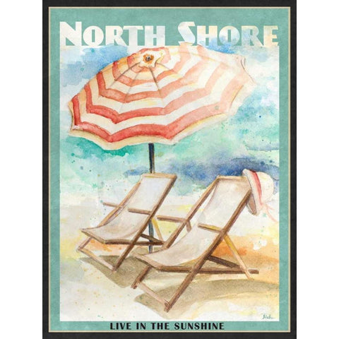Shore Poster II Black Modern Wood Framed Art Print by Pinto, Patricia