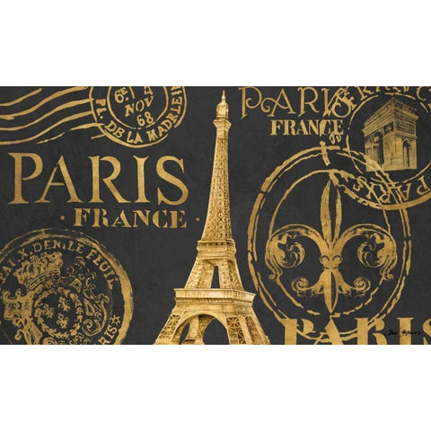 Letters from Paris II White Modern Wood Framed Art Print by Gaynor, Janice
